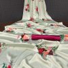 Aglow Cream Color Devsena Soft Silk Digital Printed Work Saree
