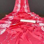 Aglow Rose Pink Color Devsena Soft Silk Digital Printed Saree