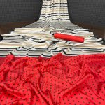 Aglow White & Red Color Devsena Soft Silk Digital Printed Saree