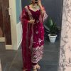 Classic Pink Color Blooming Georgette Embroidery Salwar Suit