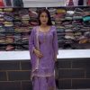 Classic Violet Color Chinnon Silk Embroidery Sequins Sharara Suit