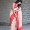 Dazzling Cream Pink  Soft Silk Beautiful Rich Pallu All Over Saree
