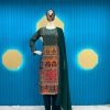 Dazzling Green Color Maslin Printed And Real Mirror Salwar Suit