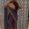 Elegant Purple Soft Jimmy Choo Embroidery Sequence Saree