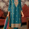 Fancy Blue Vichitra Embroidery Codding Sequence Salwar Suit