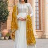 Fancy Yellow Color Chinon Silk Embroidery Sequence Salwar Suit