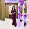 Gand Purple Color Georgette Separate Ruffle Pallu Lehenga Saree