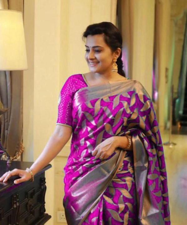 Pink Soft Silk Cloth Jacquard All Over Saree