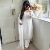 Glamorous White Color Faux Georgette Embroidery Salwar Suit
