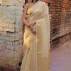 Grand Yellow Color Organza Jacquard Butti Worked Saree