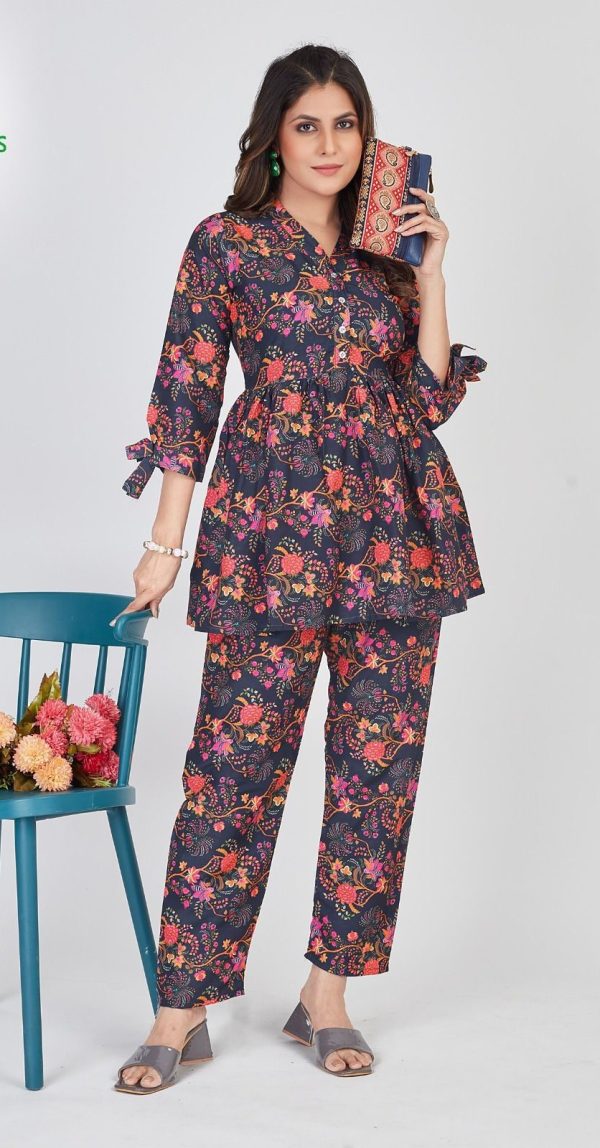 Mesmerizing Black Color Soft Poly Linen Print Work Kurti