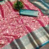 Nice Pink Soft Organic Banarasi Silk Gold Zari Weaving Saree