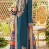 Pretty Blue Color Georgette Embroidery Sequence Salwar Suit