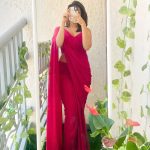 Pretty Pink Color Soft Georgette Silk Design All Over Work Saree