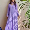 Special Violet Color Georgette Thread Embroidery Salwar Suit