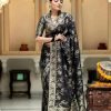 Splendorous Black Color Soft Lichi Silk Jacquard On All Over Saree