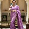 Splendorous Light Purple Soft Lichi Silk Jacquard All Over Saree