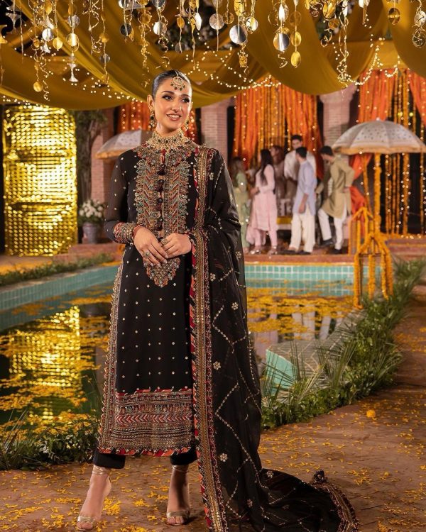 Artful Black Color Georgette Sequence Embroidery Salwar Suit