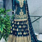 Captivating Royal Blue Chinnon Silk Embroidery Lehenga Choli
