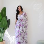 Classic Purple Color Soft Georgette Silk Design All Over Saree