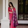Dazzling Pink Color Soft Lichi Silk Cloth Jacquard All Over Saree