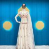 Glamorous White Chinon Sequence Embroidery Lehenga Choli