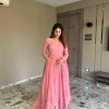 Grand Pink Color Georgette Sequence Embroidery Anarkali Suit