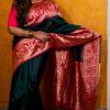Majestic Green Color Soft Lichi Silk Jacquard All Over Saree