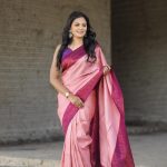 Peaceful Pink Color Soft Silk Beautiful Rich Pallu All Over Saree