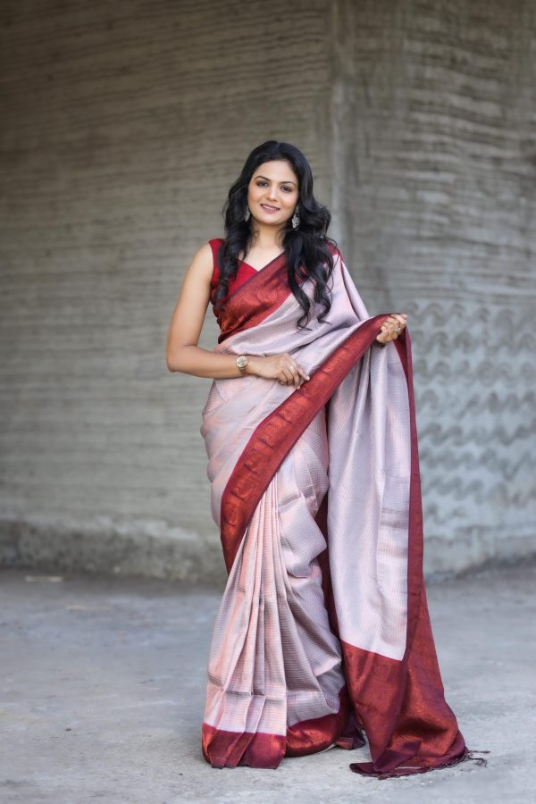 Peaceful Purple Color Soft Silk Beautiful Rich Pallu All Over Saree