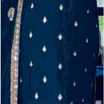 Sublime Blue Color Faux Georgette Embroidery Salwar Suit