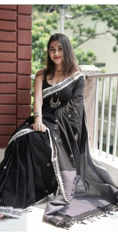 KP 5074 Black Color Soft Lilan Slab Weaving Work Saree Casual, Party Wear, Wedding, Events Etc. Expected Delivery 4-6 Working Days @1449/- | Bollywood Sarees, Creative Sarees, Designer Sarees, Embroidered Sarees, Ethnic Saree, Modern Digital sarees, Party Wear Sarees, Sarees