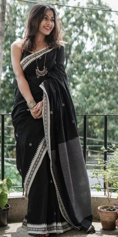 KP 5074 Black Color Soft Lilan Slab Weaving Work Saree Casual, Party Wear, Wedding, Events Etc. Expected Delivery 4-6 Working Days @1449/- | Bollywood Sarees, Creative Sarees, Designer Sarees, Embroidered Sarees, Ethnic Saree, Modern Digital sarees, Party Wear Sarees, Sarees