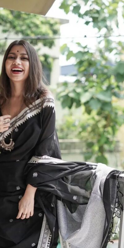 KP 5074 Black Color Soft Lilan Slab Weaving Work Saree Casual, Party Wear, Wedding, Events Etc. Expected Delivery 4-6 Working Days @1449/- | Bollywood Sarees, Creative Sarees, Designer Sarees, Embroidered Sarees, Ethnic Saree, Modern Digital sarees, Party Wear Sarees, Sarees