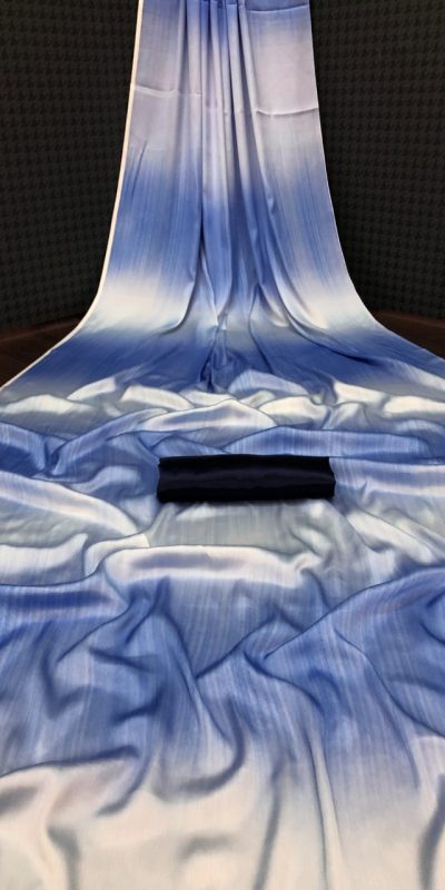 Adorable Light Blue Color Devsena Soft Silk Digital Printed Saree