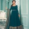 Aglow Blue Color Georgette Embroidery Sequence Sharara Suit
