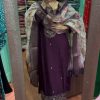 Aglow Purple Color Chinon Silk Embroidery Work Sharara Suit