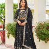 Artful Black Color Georgette Embroidery Sequence Lehenga Choli