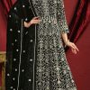 Beautiful Black Color Georgette Embroidery Salwar Suit