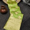 Dazzling Light Green Color Organza Silk Beautiful Gold Zari Saree