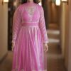 Dazzling Pink Color Georgette Sequence Embroidery Anarkali Suit