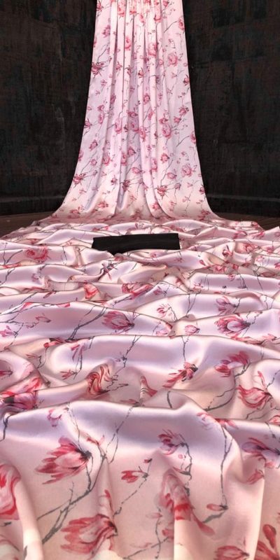 Graceful Pink Color Devsena Soft Silk Digital Printed Saree