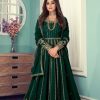Grand Green Color Georgette Codding Embroidery Anarkali Suit