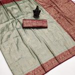 Grand Grey Color Soft Silk Beautiful Rich Pallu All Over Saree