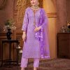 Grand Violet Color Georgette Embroidery Sequence Salwar Suit