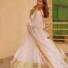 Mesmerizing White Color Georgette Embroidery Sequence Gown