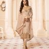 Perfect Cream Color Heavy Georgette Embroidery Salwar Suit