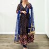 Pretty Blue Color Georgette Thread Sequence Work Salwar Suit