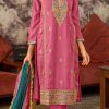 Pretty Pink Vichitra Embroidery Codding Sequence Salwar Suit