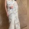 Sara Ali Khan White Color Georgette Peral Hand Work Saree